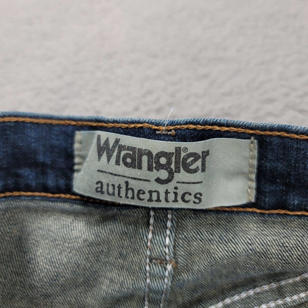 Wrangler Jeans Mens 38x30 Blue Denim ZM100TW Straight Fit Medium Wash - Picture 5 of 16